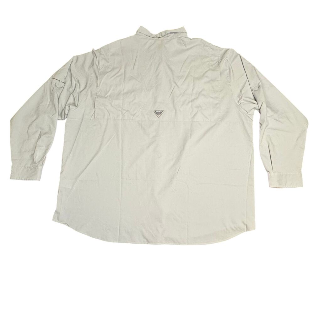 Columbia Men's White PFG Tamiami II Long-Sleeve Outdoor‎ Fishing Shirt - 5X Tall - Picture 7 of 10